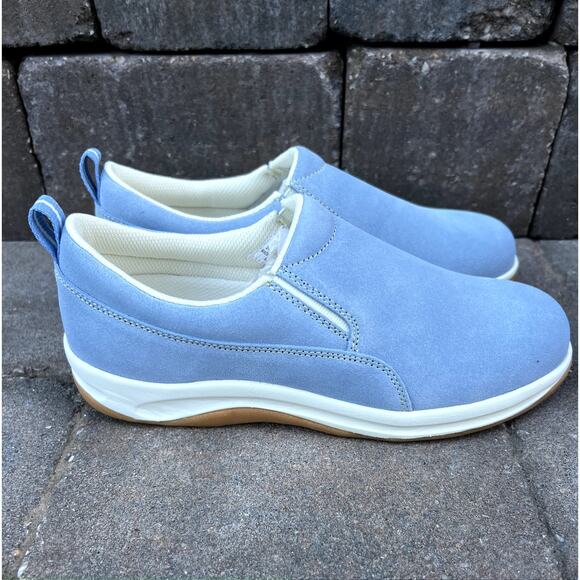 New Land's End blue suede slip on sneakers size 8 - Picture 3 of 6